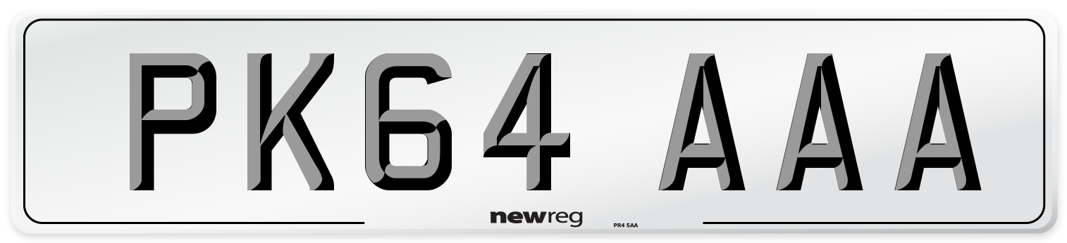 PK64 AAA Number Plate from New Reg